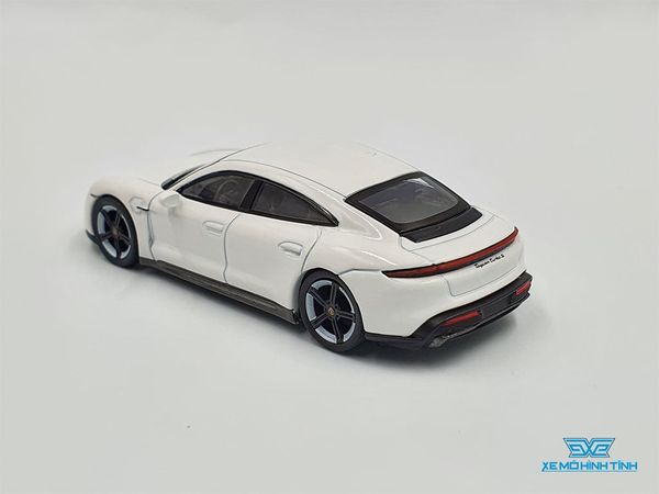 Xe Mô Hình Porsche Taycan Turbo S White LHD 1:64 MiniGT (Trắng)