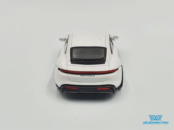 Xe Mô Hình Porsche Taycan Turbo S White LHD 1:64 MiniGT (Trắng)