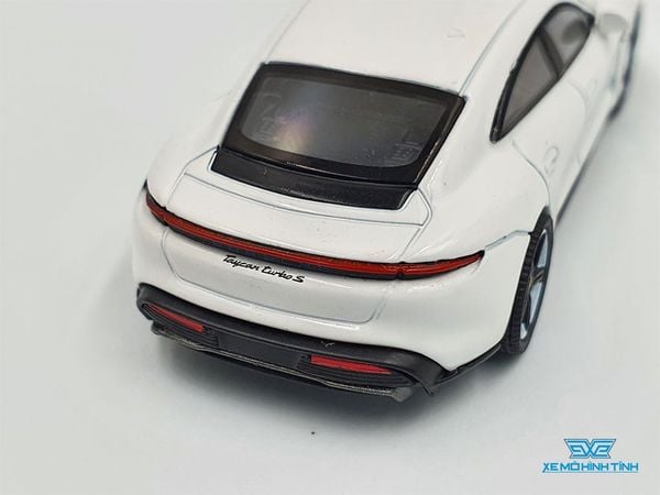 Xe Mô Hình Porsche Taycan Turbo S White LHD 1:64 MiniGT (Trắng)