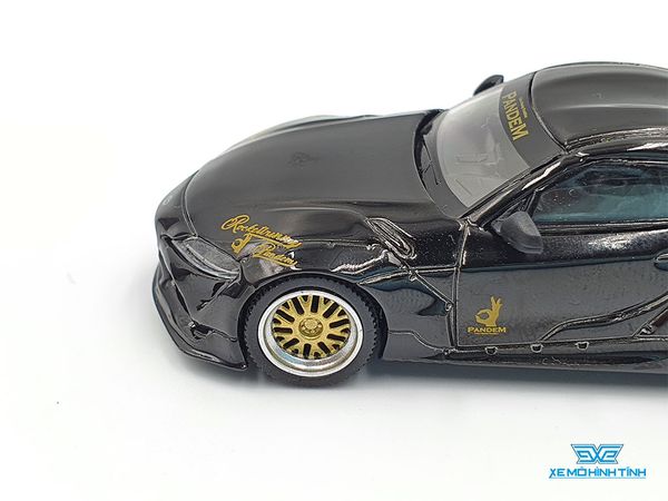 Xe Mô Hình Pandem Toyota GR Supra V1.0 Black LHD 1:64 Mini GT (Đen)