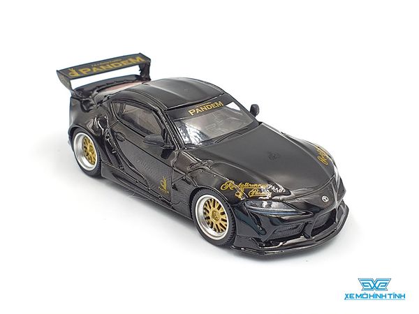 Xe Mô Hình Pandem Toyota GR Supra V1.0 Black LHD 1:64 Mini GT (Đen)