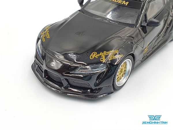 Xe Mô Hình Pandem Toyota GR Supra V1.0 Black LHD 1:64 Mini GT (Đen)