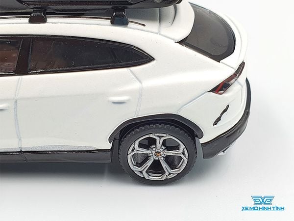 Xe Mô Hình Lamborghini Urus Bianco Monocerus Matt W/ Roof Box LHD 1:64 Mini GT ( Trắng Nhám )