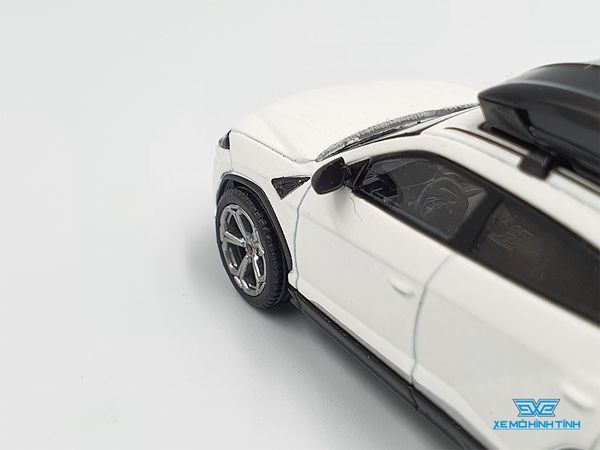 Xe Mô Hình Lamborghini Urus Bianco Monocerus Matt W/ Roof Box LHD 1:64 Mini GT ( Trắng Nhám )