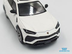 Xe Mô Hình Lamborghini Urus Bianco Monocerus Matt W/ Roof Box LHD 1:64 Mini GT ( Trắng Nhám )