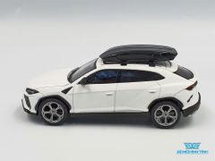 Xe Mô Hình Lamborghini Urus Bianco Monocerus Matt W/ Roof Box LHD 1:64 Mini GT ( Trắng Nhám )