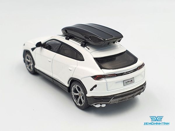 Xe Mô Hình Lamborghini Urus Bianco Monocerus Matt W/ Roof Box LHD 1:64 Mini GT ( Trắng Nhám )