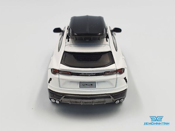 Xe Mô Hình Lamborghini Urus Bianco Monocerus Matt W/ Roof Box LHD 1:64 Mini GT ( Trắng Nhám )