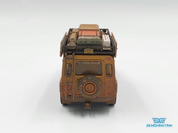 Xe Mô Hình Land Rover Defender 110 1989 Camel Trophy Winner Team UK RHD 1:64 MiniGT ( Vàng Bụi )