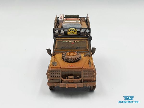 Xe Mô Hình Land Rover Defender 110 1989 Camel Trophy Winner Team UK RHD 1:64 MiniGT ( Vàng Bụi )