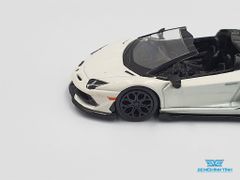 Xe Mô Hình Lamborghini Aventador SVJ Roadster 1:64 MiniGT ( Trắng )