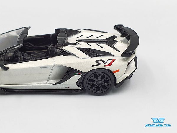 Xe Mô Hình Lamborghini Aventador SVJ Roadster 1:64 MiniGT ( Trắng )