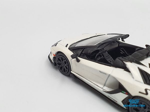 Xe Mô Hình Lamborghini Aventador SVJ Roadster 1:64 MiniGT ( Trắng )