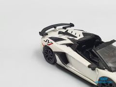 Xe Mô Hình Lamborghini Aventador SVJ Roadster 1:64 MiniGT ( Trắng )