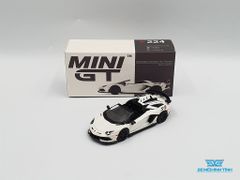 Xe Mô Hình Lamborghini Aventador SVJ Roadster 1:64 MiniGT ( Trắng )