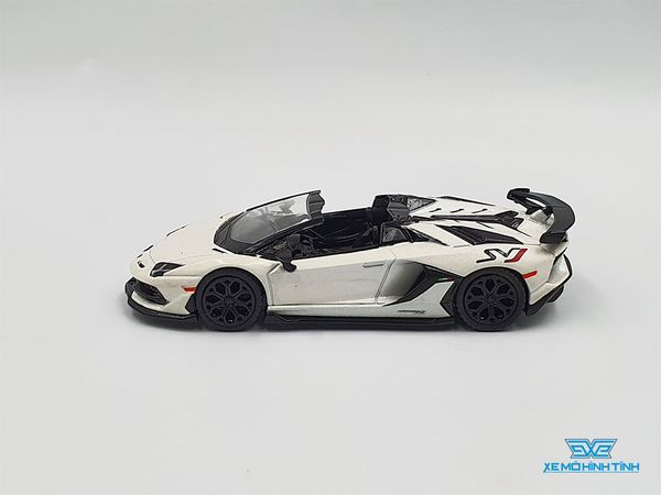 Xe Mô Hình Lamborghini Aventador SVJ Roadster 1:64 MiniGT ( Trắng )