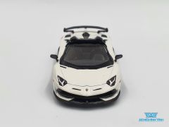 Xe Mô Hình Lamborghini Aventador SVJ Roadster 1:64 MiniGT ( Trắng )