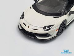 Xe Mô Hình Lamborghini Aventador SVJ Roadster 1:64 MiniGT ( Trắng )