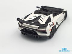 Xe Mô Hình Lamborghini Aventador SVJ Roadster 1:64 MiniGT ( Trắng )