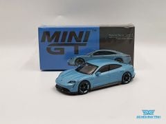 Xe Mô Hình Porsche Taycan Turbo S Frozen 1:64 MiniGT ( Xanh )