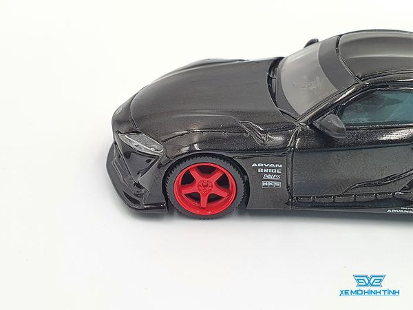 Xe Mô Hình HKS Toyota GR Supra Nocturnal RHD 1:64 Mini GT (Đen Mân Đỏ)