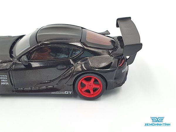 Xe Mô Hình HKS Toyota GR Supra Nocturnal RHD 1:64 Mini GT (Đen Mân Đỏ)