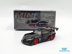 Xe Mô Hình HKS Toyota GR Supra Nocturnal RHD 1:64 Mini GT (Đen Mân Đỏ)