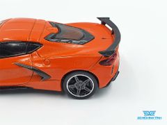Xe Mô Hình Chevrolet Corvette Stingray 2020 Sebring Orange Tintcoat RHD 1:64 MiniGT (Cam)