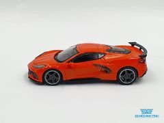 Xe Mô Hình Chevrolet Corvette Stingray 2020 Sebring Orange Tintcoat RHD 1:64 MiniGT (Cam)