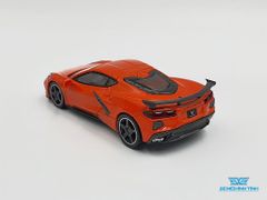 Xe Mô Hình Chevrolet Corvette Stingray 2020 Sebring Orange Tintcoat RHD 1:64 MiniGT (Cam)