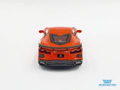 Xe Mô Hình Chevrolet Corvette Stingray 2020 Sebring Orange Tintcoat RHD 1:64 MiniGT (Cam)