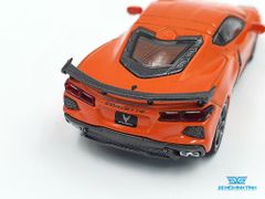 Xe Mô Hình Chevrolet Corvette Stingray 2020 Sebring Orange Tintcoat RHD 1:64 MiniGT (Cam)