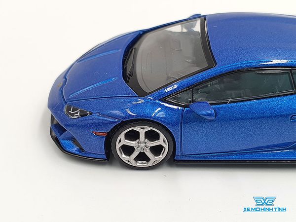 Xe Mô Hình Lamborghini Huracan EVO - Blu Eleos LHD 1:64 MiniGT (Xanh)