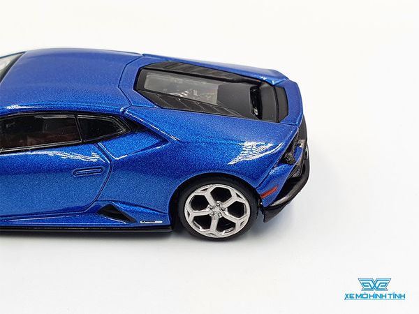 Xe Mô Hình Lamborghini Huracan EVO - Blu Eleos LHD 1:64 MiniGT (Xanh)