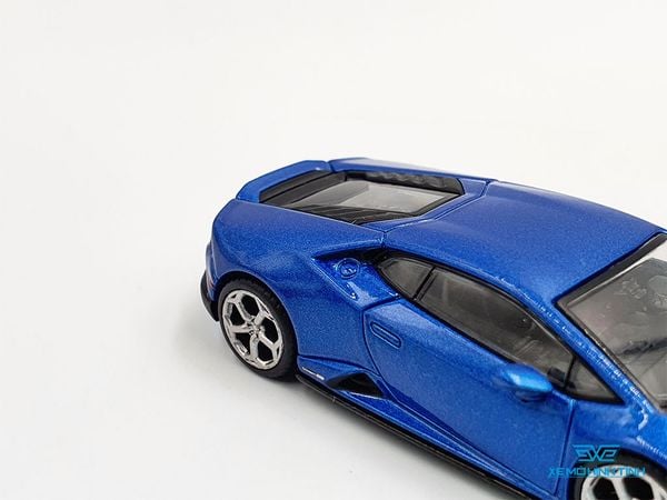 Xe Mô Hình Lamborghini Huracan EVO - Blu Eleos LHD 1:64 MiniGT (Xanh)