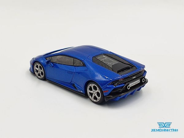 Xe Mô Hình Lamborghini Huracan EVO - Blu Eleos LHD 1:64 MiniGT (Xanh)