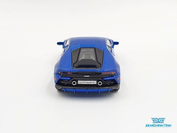 Xe Mô Hình Lamborghini Huracan EVO - Blu Eleos LHD 1:64 MiniGT (Xanh)