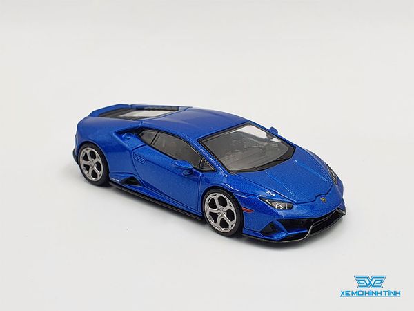 Xe Mô Hình Lamborghini Huracan EVO - Blu Eleos LHD 1:64 MiniGT (Xanh)