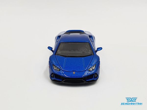 Xe Mô Hình Lamborghini Huracan EVO - Blu Eleos LHD 1:64 MiniGT (Xanh)