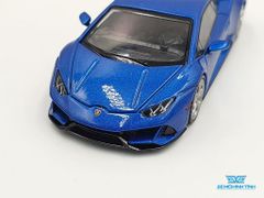 Xe Mô Hình Lamborghini Huracan EVO - Blu Eleos LHD 1:64 MiniGT (Xanh)