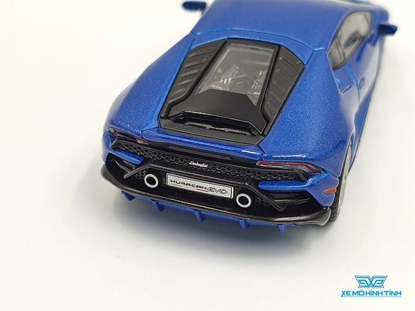 Xe Mô Hình Lamborghini Huracan EVO - Blu Eleos LHD 1:64 MiniGT (Xanh)