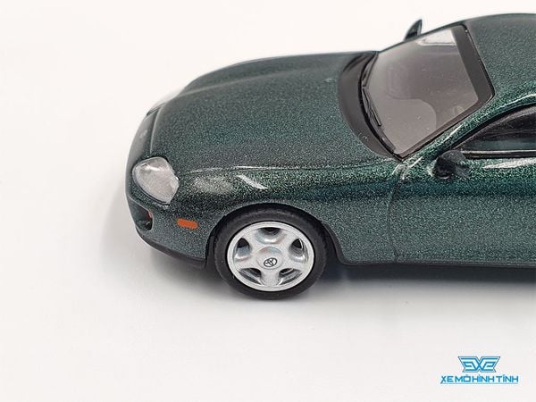 Xe Mô Hình Toyota Supra (JZA80) Dark Green Peart Metallic LHD 1:64 Mini GT (Dark Green)