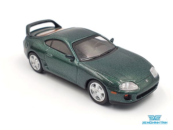 Xe Mô Hình Toyota Supra (JZA80) Dark Green Peart Metallic LHD 1:64 Mini GT (Dark Green)