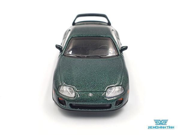Xe Mô Hình Toyota Supra (JZA80) Dark Green Peart Metallic LHD 1:64 Mini GT (Dark Green)