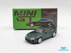 Xe Mô Hình Toyota Supra (JZA80) Dark Green Peart Metallic LHD 1:64 Mini GT (Dark Green)