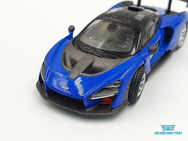 Xe Mô Hình McLaren Senna Antares Blue LHD 1:64 Mini GT (Xanh Đậm)