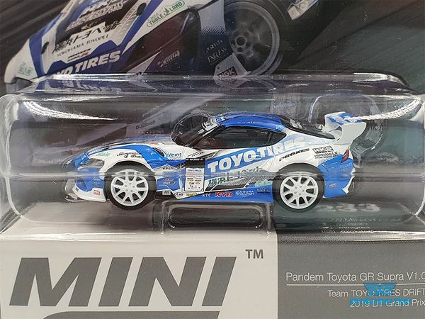 Xe Mô Hình Pandem Toyota GR Supra V1.0 Team TOYO Tires Drift 2019 D1 Grand Prix RDH 1:64 MiniGT ( Xanh Dương )