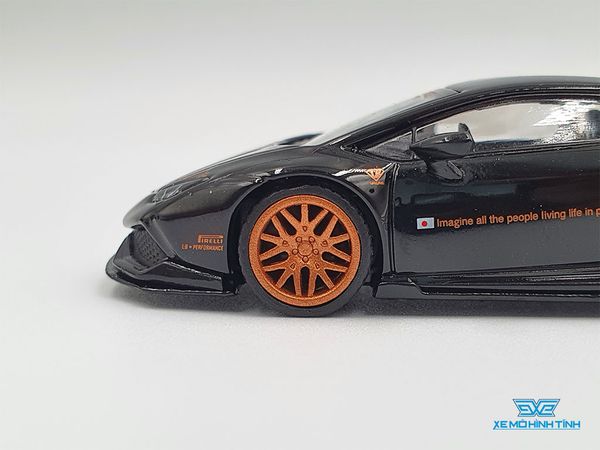 Xe Mô Hình Tĩnh LB*WORKS Lamborghini Huracan ver.1 - Black LHD 1:64 MiniGT (Đen)