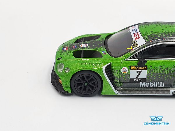 Xe Mô Hình Bentley Continental GT3 #7 1:64 MiniGT ( Xanh )