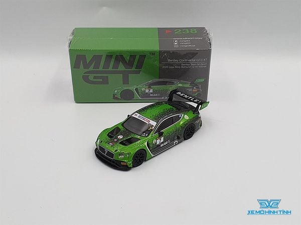 Xe Mô Hình Bentley Continental GT3 #7 1:64 MiniGT ( Xanh )